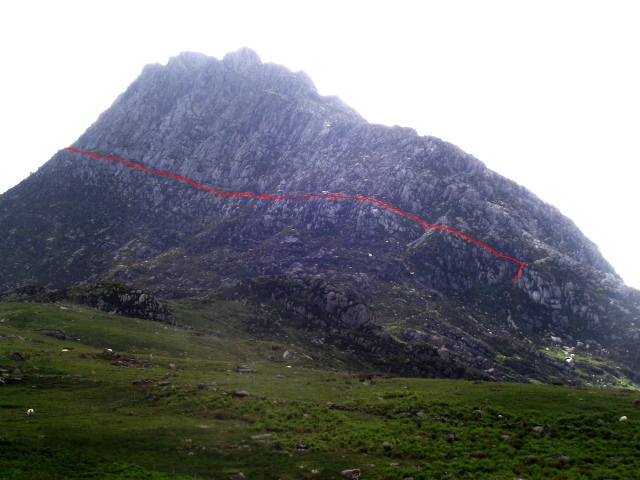 The East Face of Tryfan, showing Heather Terrace